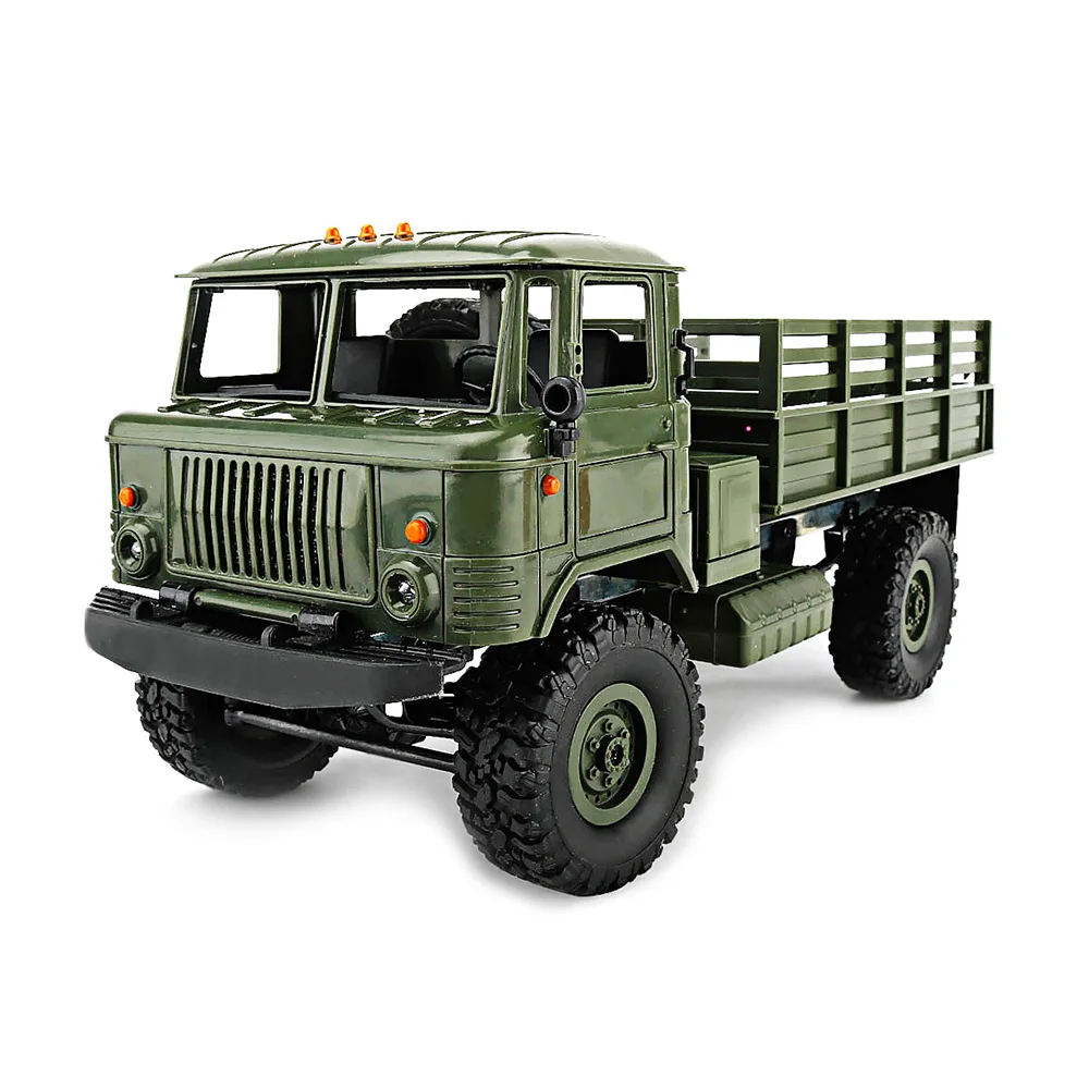 New WPL B-24 4WD Military RC Truck 1:16 2.4G DIY Mini Off-road RC Military Truck Four-wheel Drive 10km/h Maximum Speed
