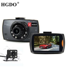 Hgdo автомобиля регистраторы DVR двумя Камера Full HD 1080 P 2.7 «видео Регистраторы G-Сенсор Ночное видение детектор видеорегистраторы