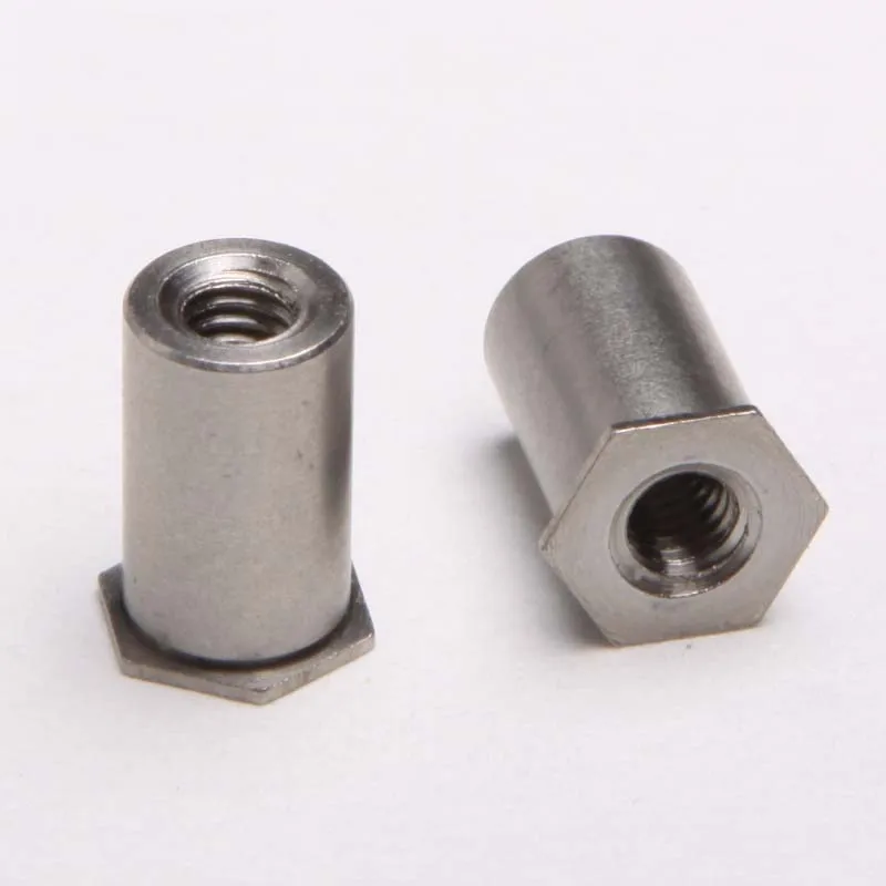 5PCS 304 Stainless Steel Through Hole Riveted Stud / Rivet Nut Column / Riveted Piece M4*10mmin
