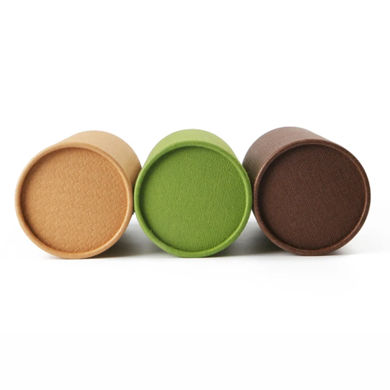 

Xin Jia Yi Packaging Cans Printed Popular Solid Color Kraft Tube With Tin Lid Sealed Bottom Good Sealing Effect Craft Round Box