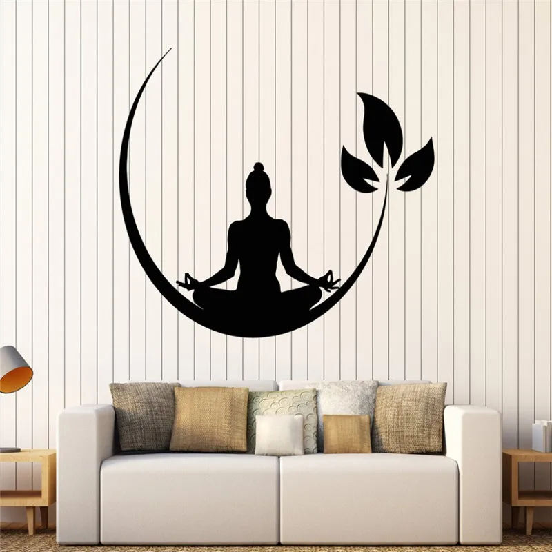 Yoga Meditation Room Vinyl Wall Stickers Buddhist Zen Wall Decal Design