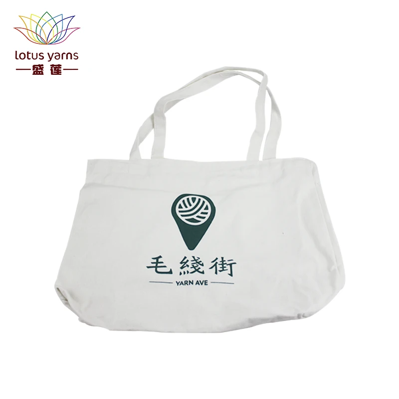 

Lotus Yarns Canvas Tote Bags Knitting Tools Bag High Capacity Reusable Cotton Shoulder Bags for Needles and Yarns