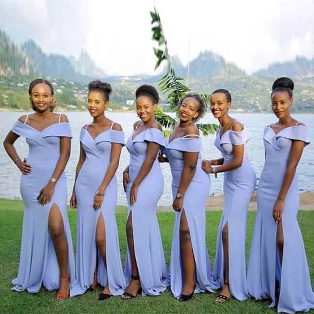 Best Offers Simple Long African Bridesmaid Dresses Off Shoulder Mermaid Style Front Split Wedding Party Dresses 2019 New Maid Of Honor Dress Best Offers Simple Long African Bridesmaid Dresses Off Shoulder Mermaid Style Front Split Wedding Party Dresses 2019 New Maid Of Honor Dress