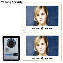 Yobang Security freeship 10″Home Intercom Wired 7″ TFT Video Doorphone door camera video intercom system video door home phone