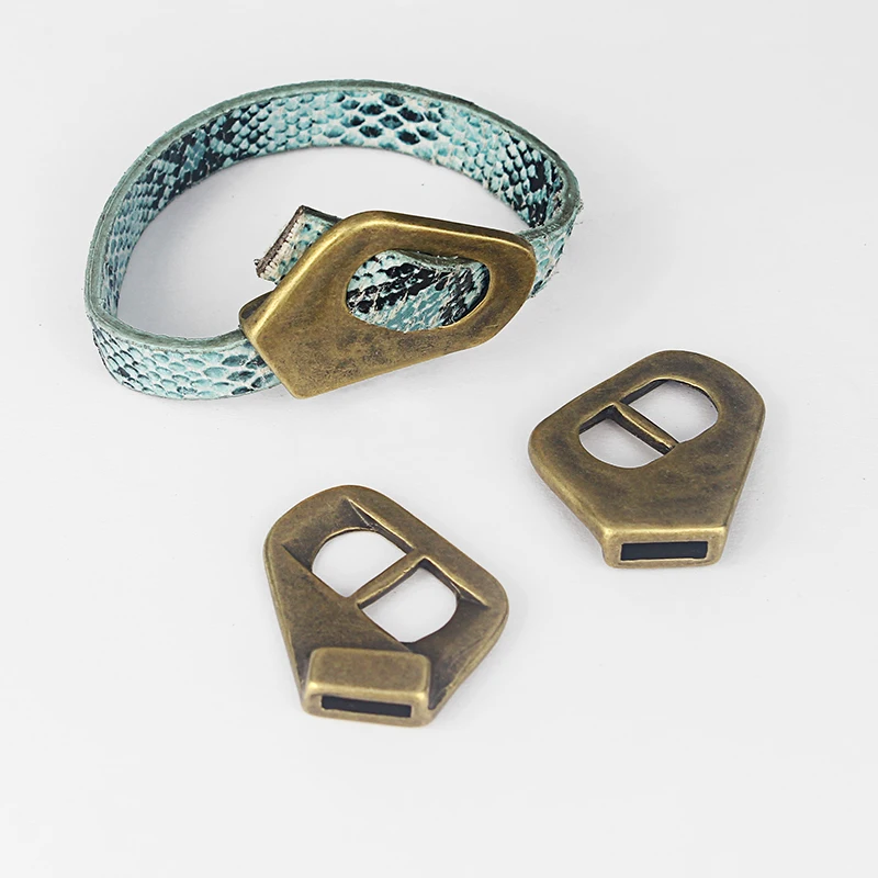 5 pcs Antique Bronze Buckle Clasp Bracelet Findings For