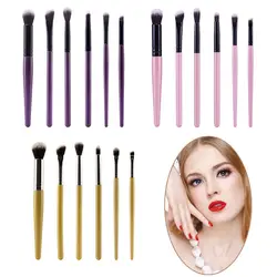 HUAMIANLI 6 шт. Макияж Косметика Щетки Тени для век Eye Shadow Foundation Brush Set