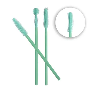 

Blue color 50pcs/bag eyelash brush applicator different shape silicon eyes brush disposable mascara wands for makeup