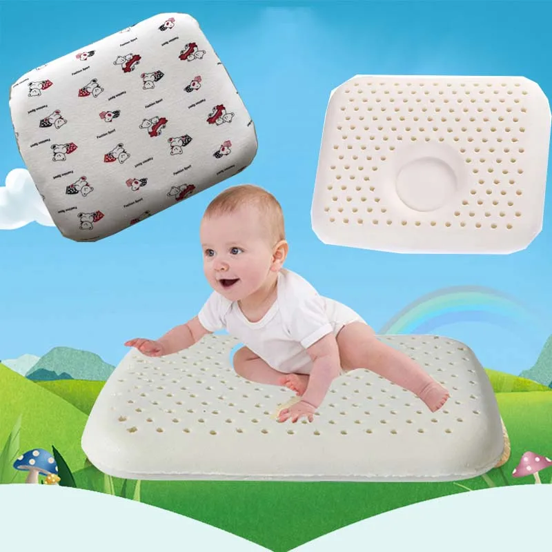 

Baby Latex Pillow Health Memory Foam Infant Shape Toddler Oval for Head Care Healthcare Orthopedic Pillows