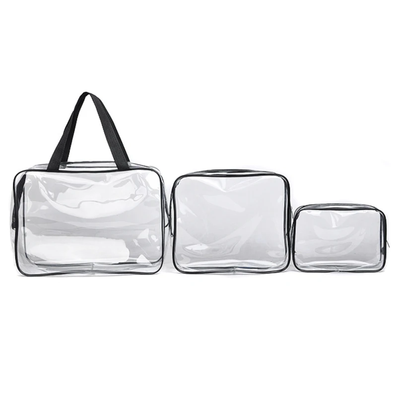 

PVC Cosmetic Bags Women Transparent Clear Zipper Makeup Bags Bath Wash Make Up Organizer Handbags Case Makeup Tools Accessories
