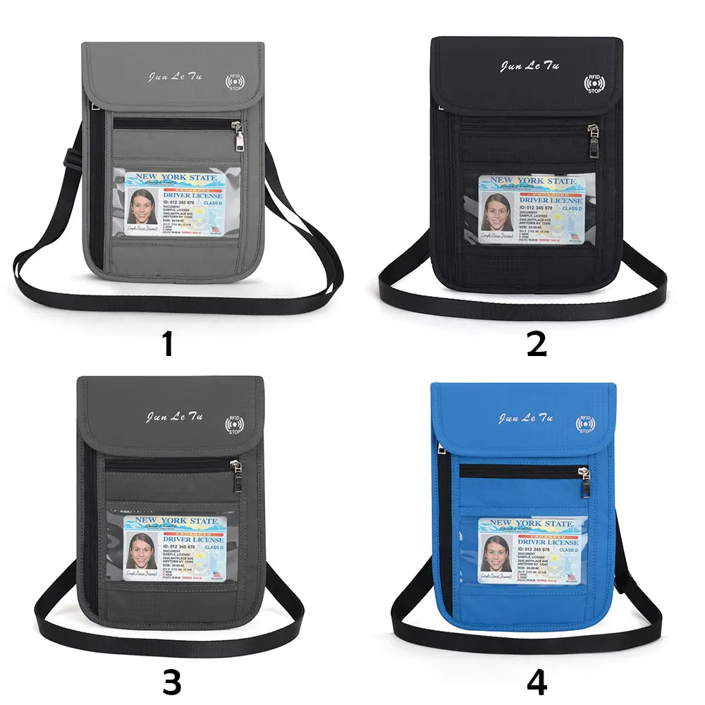 Шейный подвесной чехол для паспорта, кошелек, держатель для ID, клатч для хранения денег, сумка для путешествий, многофункциональная RFID посылка для кредитных карт