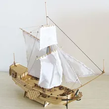 Сборная модель корабля DIY наборы 310 мм деревянная парусная лодка масштабное украшение антикварная деревянная игрушка модель строительные наборы
