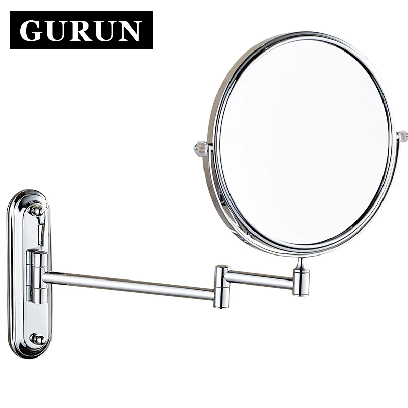 

Gurun Makeup Mirror-5X double face make-up mirror can be fixed and can be folded and perfect Simple and beautiful M1206SL