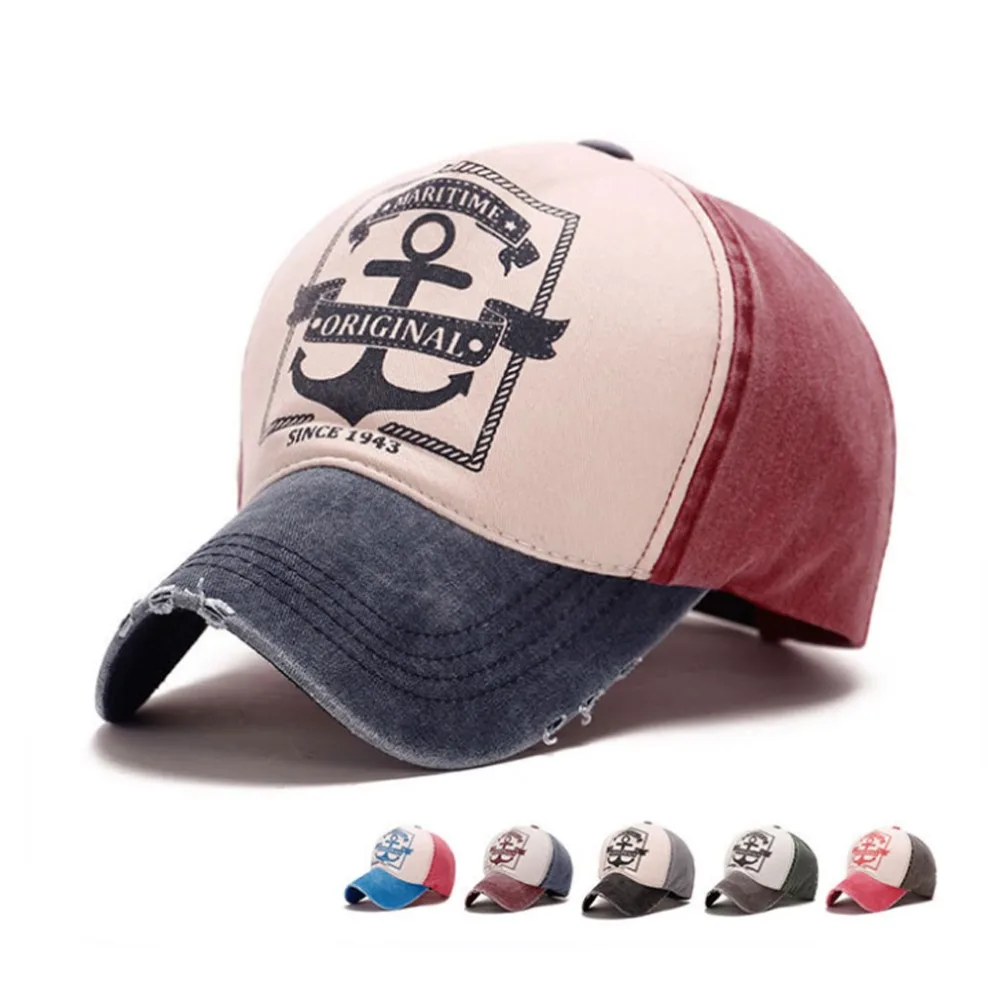 

Yo-Young Men Baseball Cap Vintage Anchor Letters Print Snapback Baseball Caps High Quality Cotton Summer& Autumn Unisex Hats