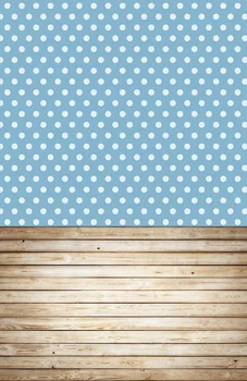 

HUAYI 5x10ft white blue dots photography newborn backdrop D-7980
