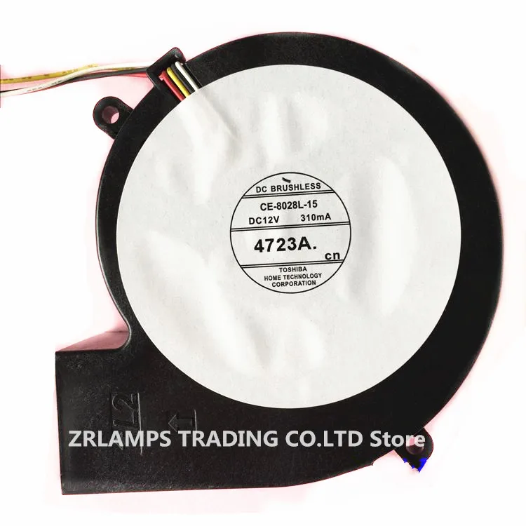 ZR Вентилятор проектора охлаждения CE 8028L 15 DC12V 310mA подходит для CH TW6200/PL HC3000