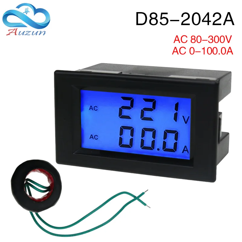 D852042a Double Display Lcd Ac Meter Digital Display Ac Voltage Meter