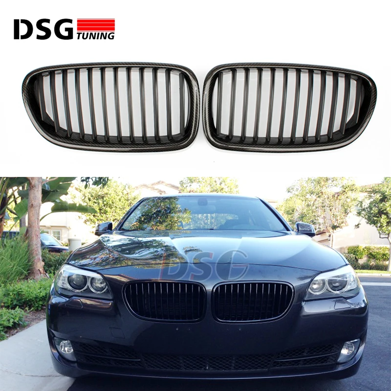 

F10 F11 M5 carbon fiber ABS front kidney grille for BMW 520i 528i 530d 530i 535i 540i