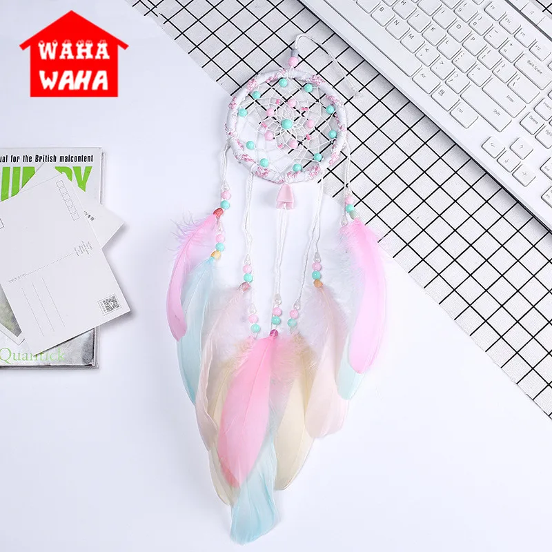 

Newest India Styles Dream Catcher Handmade Gifts Dreamcatcher Feather Pendant Creative Car Hanging Decoration