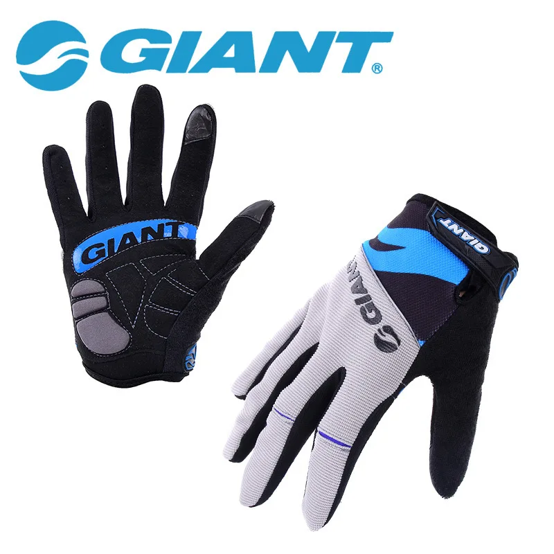 GIANT Winter Shockproof Cycling Gloves Full Finger Nylon Road Bike Gloves Mtb Sports Bicycle Gloves Guantes Ciclismo 4 Color