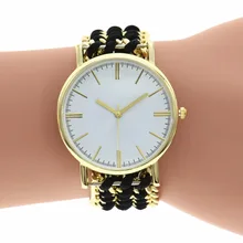 Нейлоновый холщовый браслет из веревки ручной работы наручные часы, горячая Распродажа Для женщин трикотажные красочные кварцевые повседневные наручные часы женские классические часы