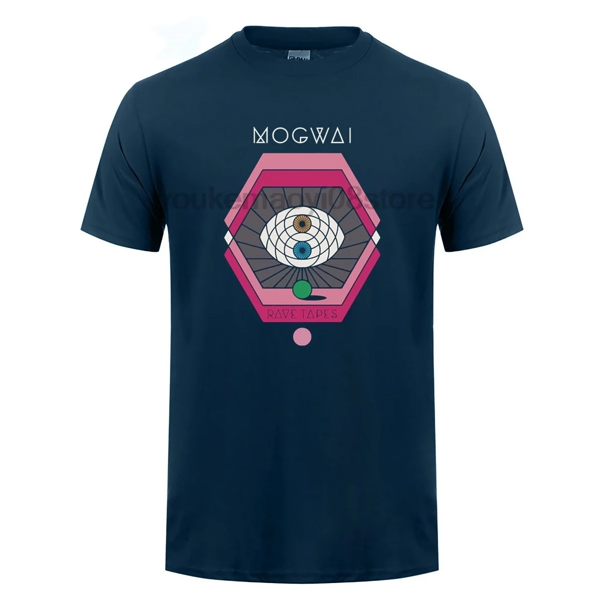 MOGWAI Rave ленты футболка для мужчин и женщин Рок Custom с короткими рукавами большой