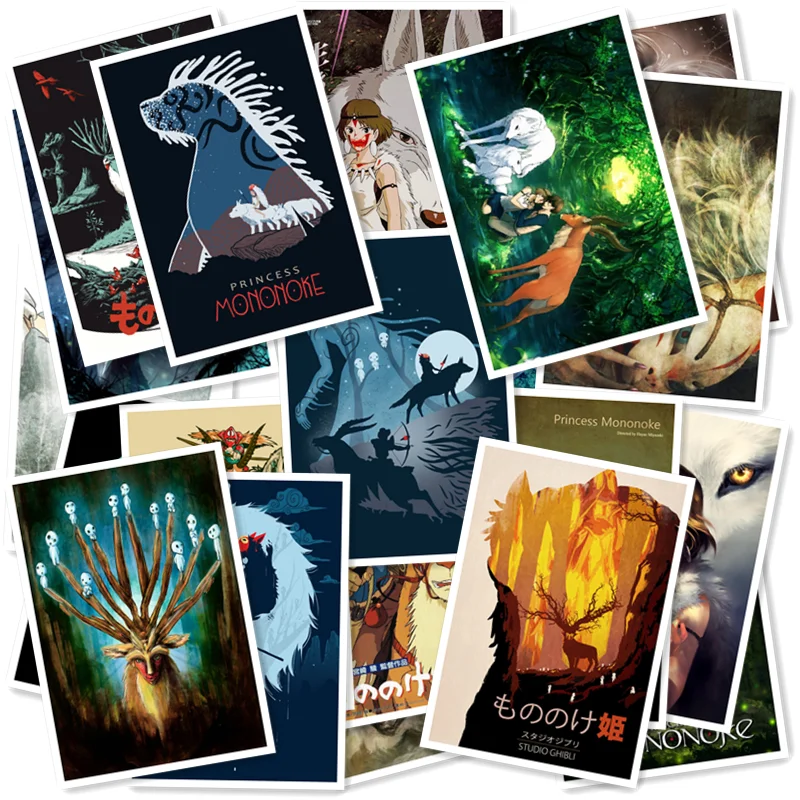 Стикер для ноутбука Mononoke Hime Miyazaki Hayao 20 шт. домашний декор стильный настенный