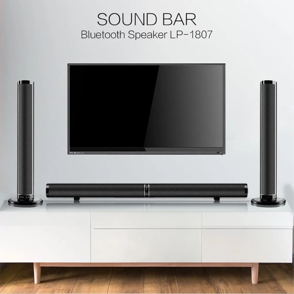 Dual Sound Bar Joinable Bluetooth Remote Home TV Computer Speaker TF