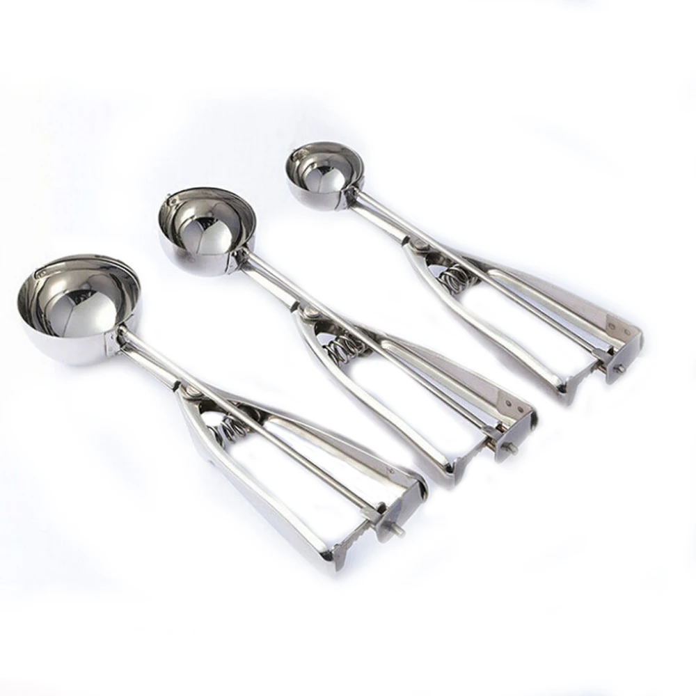 

4CM 5CM6CMStainless Steel Spoon Kitchen tool Cookies Dough Disher Spoon Watermelon Spoon Kitchen Ice Cream Mash Potato Scoops