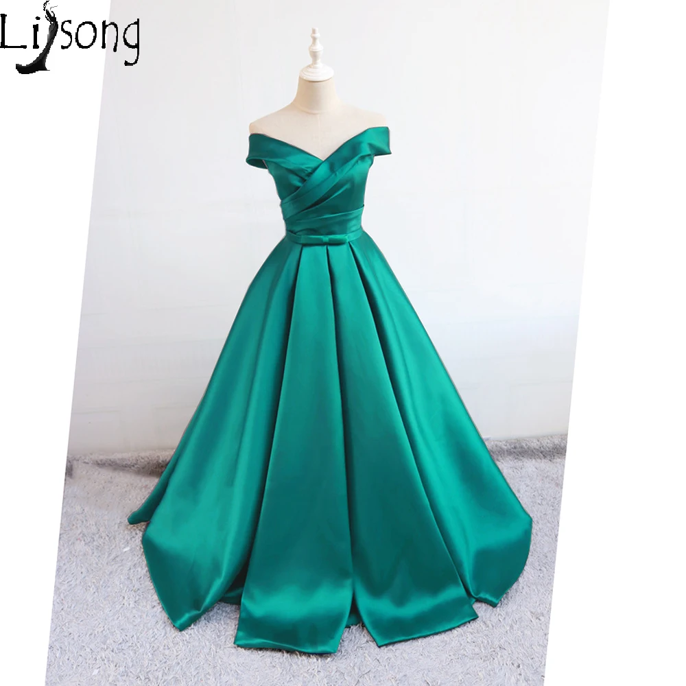 Elegant Navy Blue Women Evening Dresses Long Off Shoulder Formal Maxi Gowns Womens Party Vintage Simple Dress Vestidos Novia