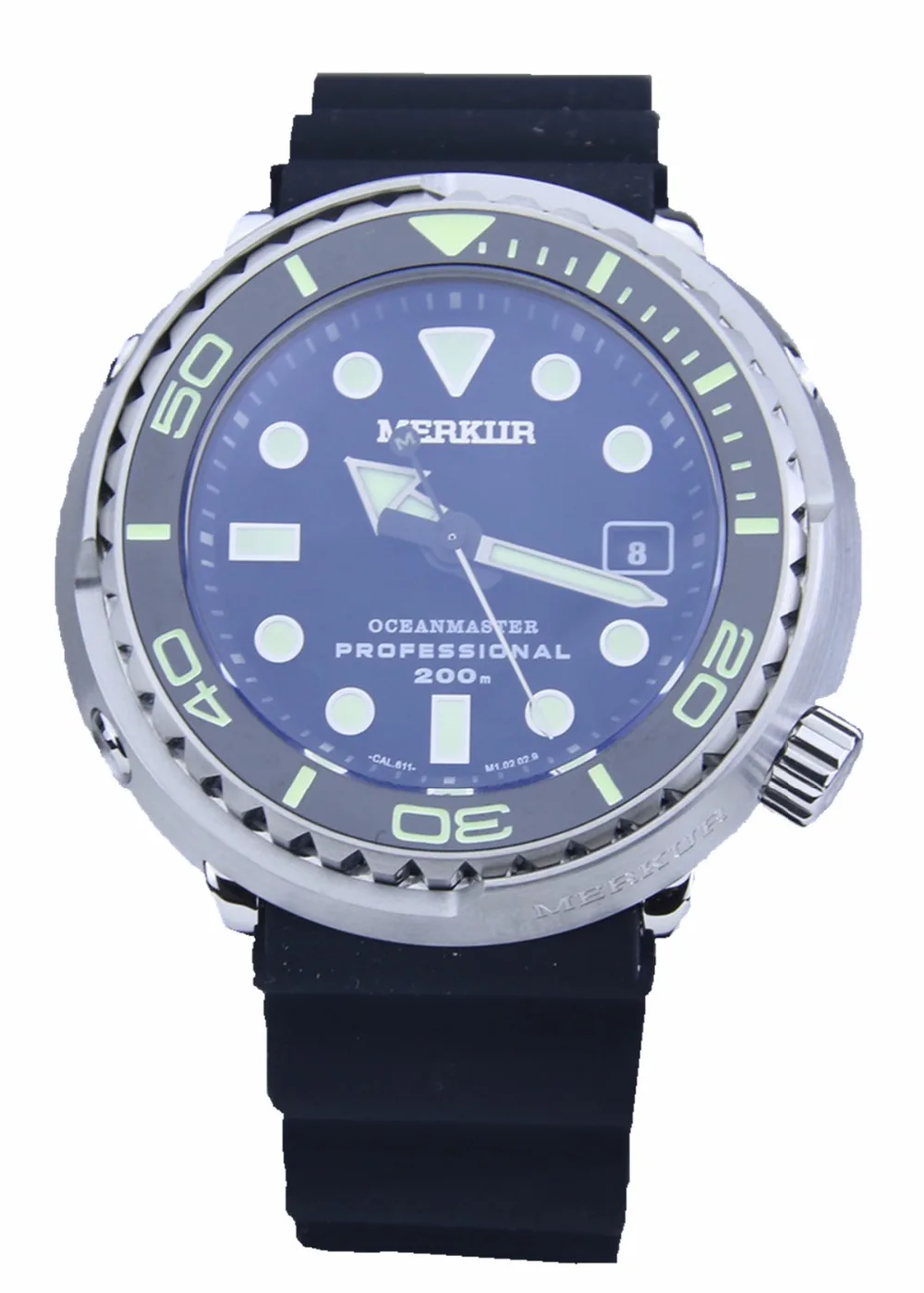 

Merkur Japan Tuna Can Diver Automatic wrist watch Ocean Master Skull Military