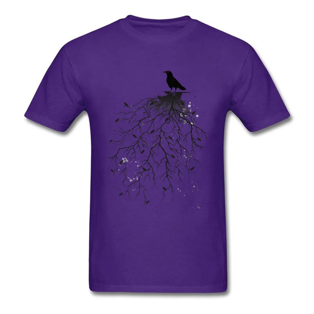 Roost Company Short Sleeve Normal Tshirts 100% Cotton Round Collar Boy Tops Shirts Print Tee Shirts Fall Top Quality Roost purple