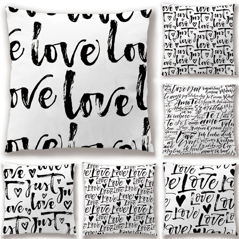 40*40cm45*45cm50*50cm60*60 Love mr Mrs Сердце шаблон хлопок белье Пледы Подушки Детские Чехлы для