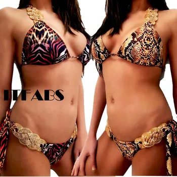 

Sexy Women Leopard Push Up Bikini Set Brazilian Biquini 2018 New Ladies Padded Swimsuit Printed Bathing Suit Swimwear Beachwear