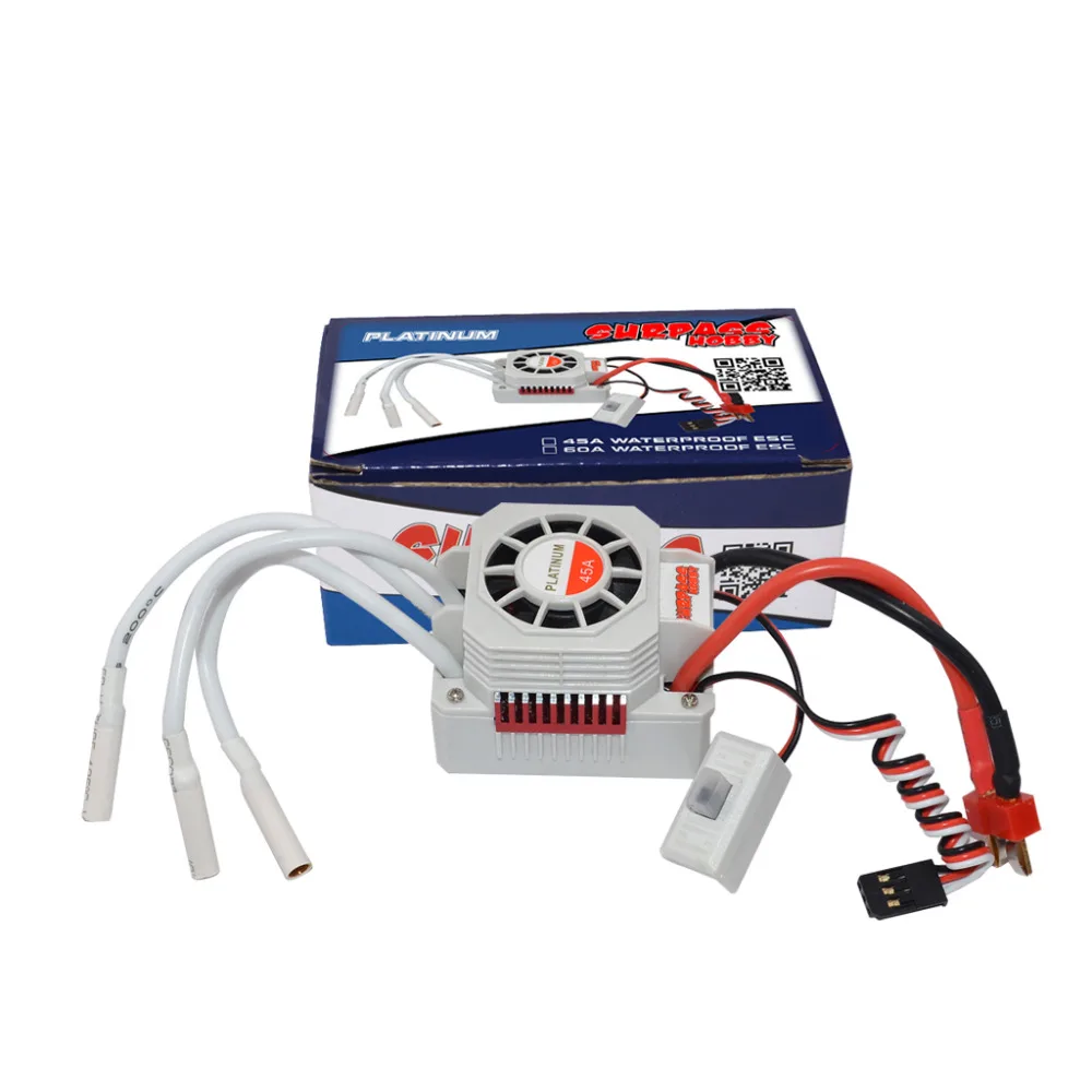 SURPASS HOBBY Platinum 45A 60A водонепроницаемый ESC для 1/10 1/12 1/14 RC модели грузовиков