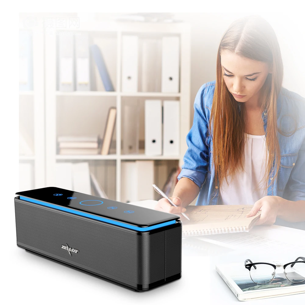 

ZEALOT Speakers Bluetooth Wireless Touch Control 4 Drivers Audio Home Music Theatre 3D Stereo System Computer Phones