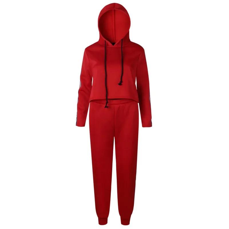 Liva Girl New Casual Tracksuit Women 2 Piece Set Top And Pants Sexy Striped Ladies Leisure Two Pieces Pullover Suits S-XL