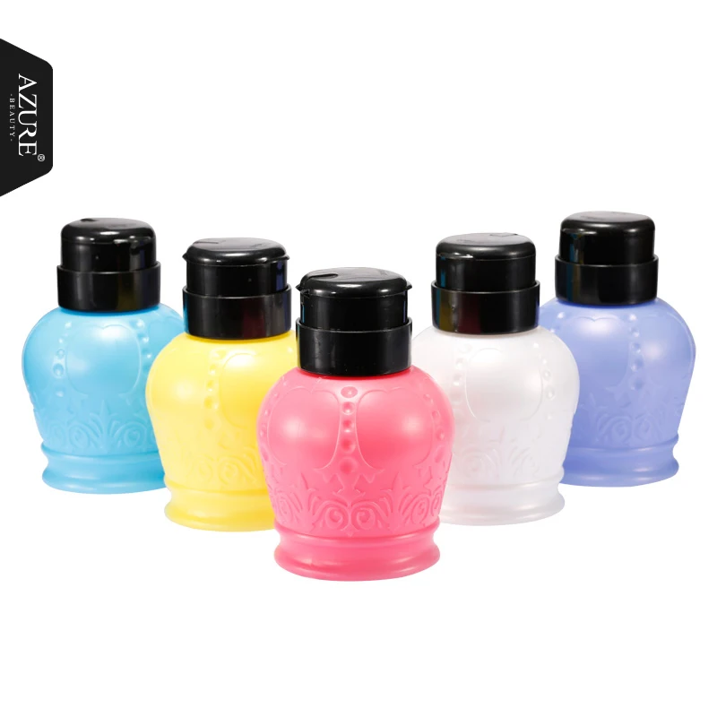 

Nail Art Polish Remover Cleaner Refillable Press Bottle High Quality And Durable Wash Remover Plastic Dispenser Manicure Tools