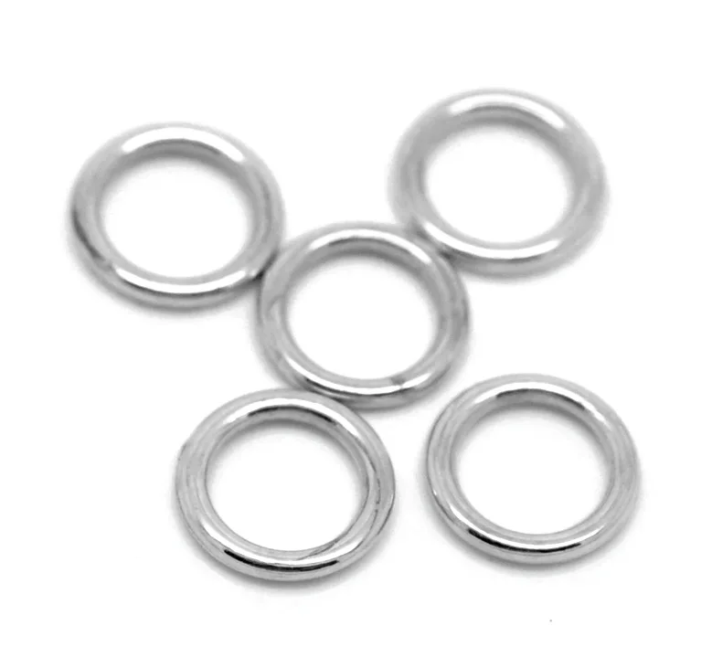 

CCB Plastic Closed Jump Rings &Split Rings For Jewelry Diy Making Metal Connector Findings Silver Tone 9mm( 3/8") 500PCs
