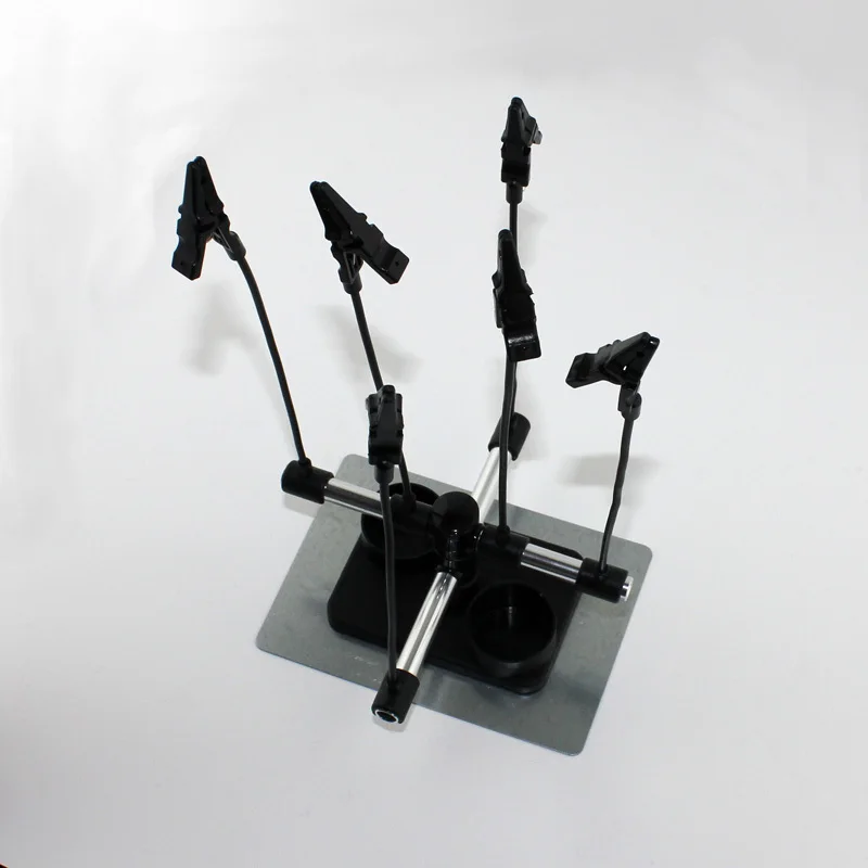 

ABEST ABEST Smart Model Hobby Parts Holder Airbrush Paint Spray Gun Booth Holder - Six Alligator Clip Stand