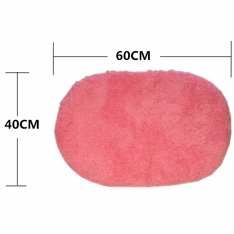 9 цветов эллиптической формы спальни ванной входной двери коврики, мохнатый коврик для ванной, удобные нескользящие коврики для ванной, 40 см* 60 см
