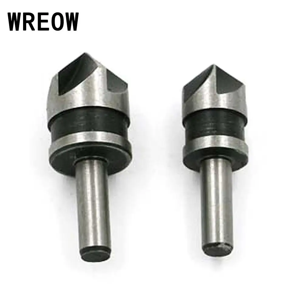 2Pcs Countersink Drill Bit Set 82 Degree Chamfer Angle HSS 5 Flute Tool