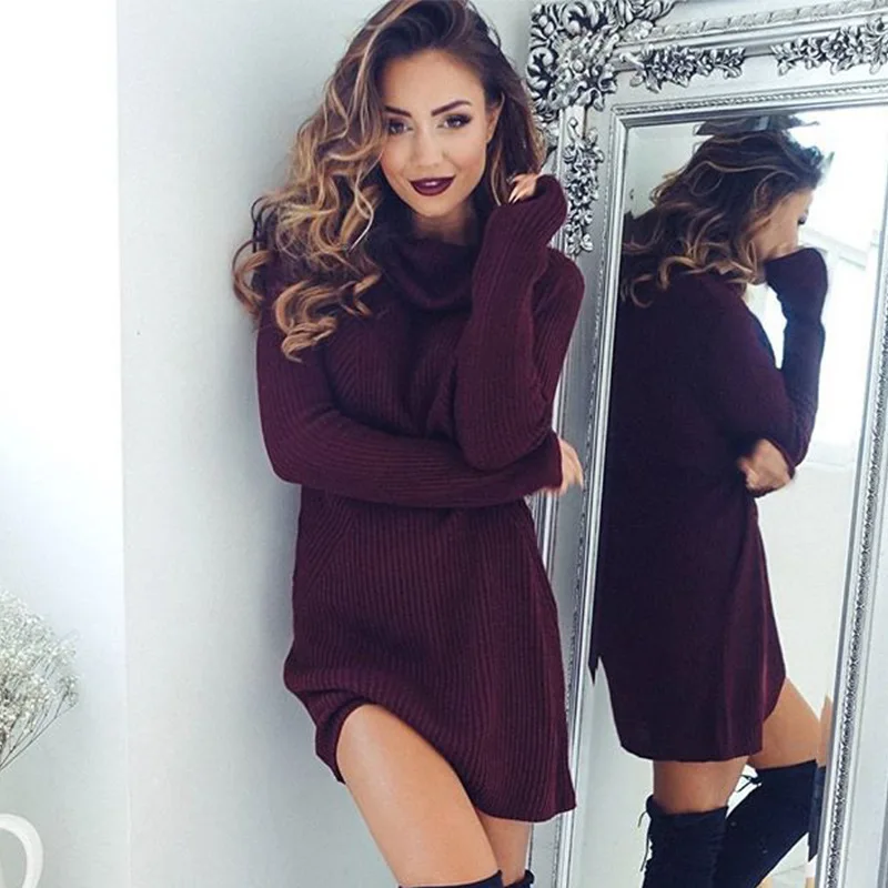 

Knitted Sweaters Women Winter Fall 2018 Loose Black Harajuku Long Sleeve Pullovers Female jumper turtleneck Tops pull femme