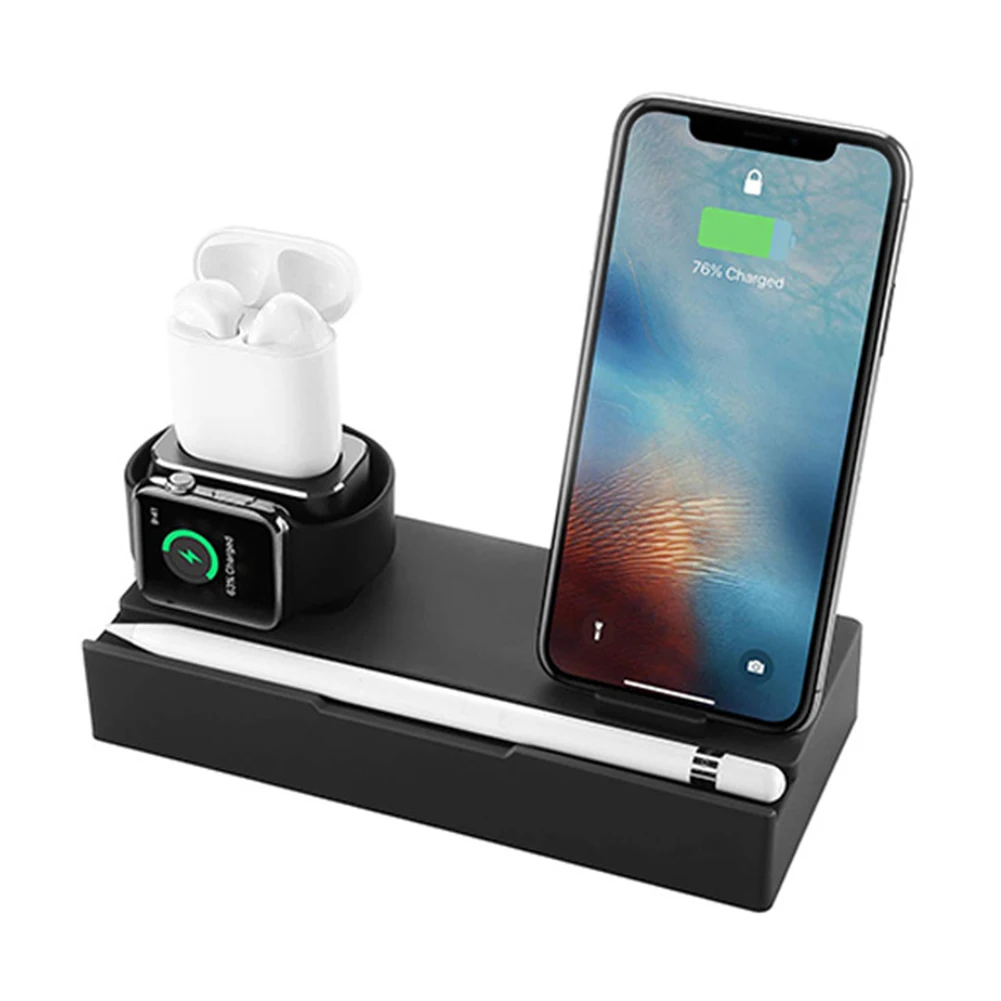 

HOT 3 In 1 Charging Stand Charge Dock Station Pad for Apple Watch/Earbuds/Phone Drop shipping
