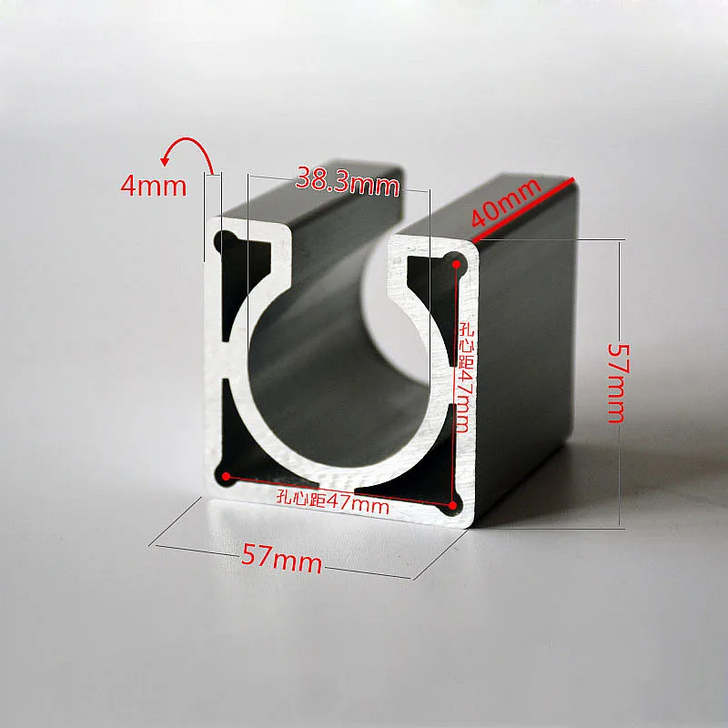 Nema23 Motor mounts base 57*45mm metal stepper motor bracket for diy cnc router machine