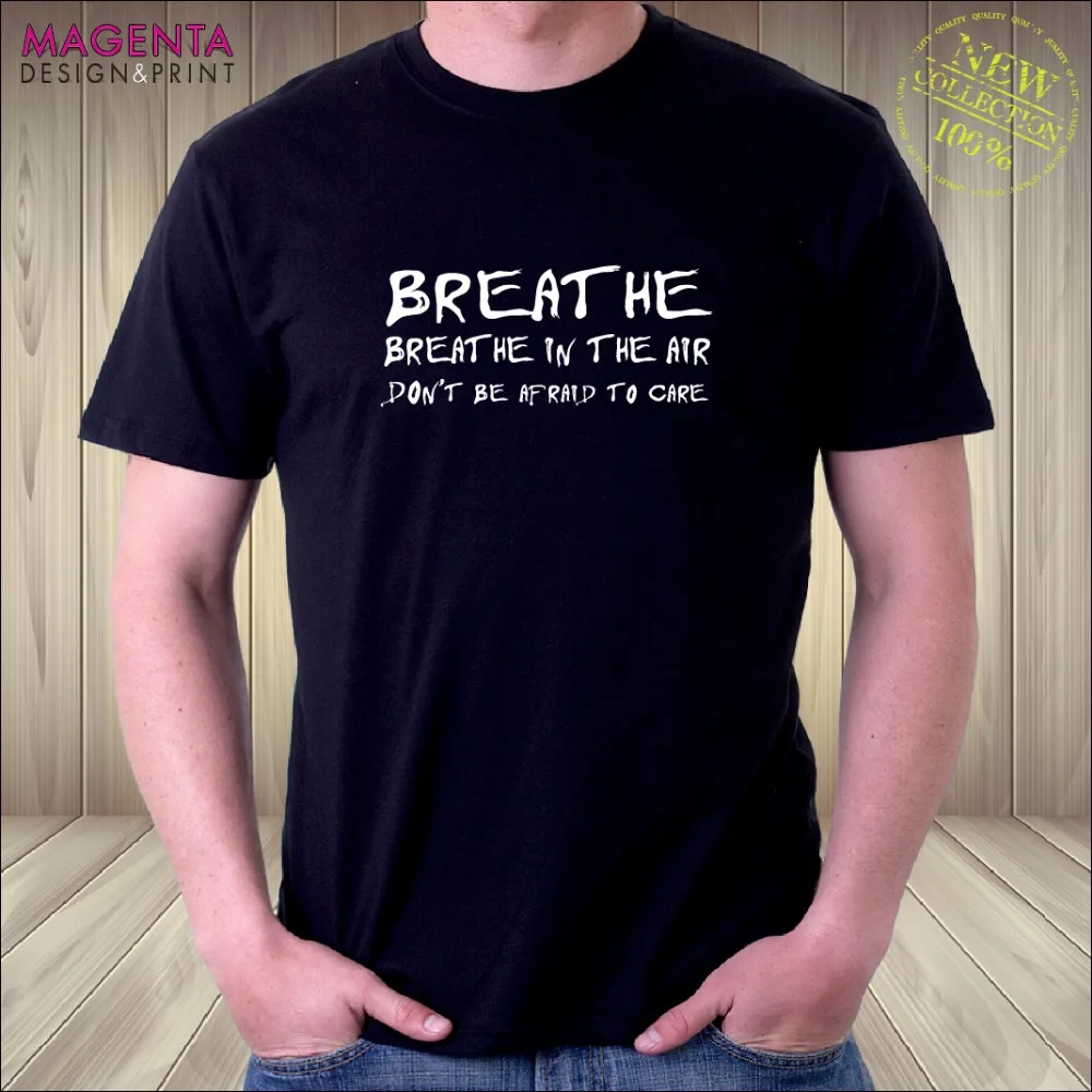 

2019 Summer Fashion Hot T-Shirt BREATHE Dark side of the moon album lyrics GR8 Fun gift idea T shirt
