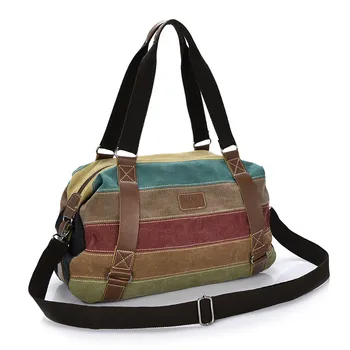 

2016 Hot Women Shopping Bags Casual Patchwork k2 Canvas Handbag Stripe Shoulder Bags Totes Handbag women messenger bags