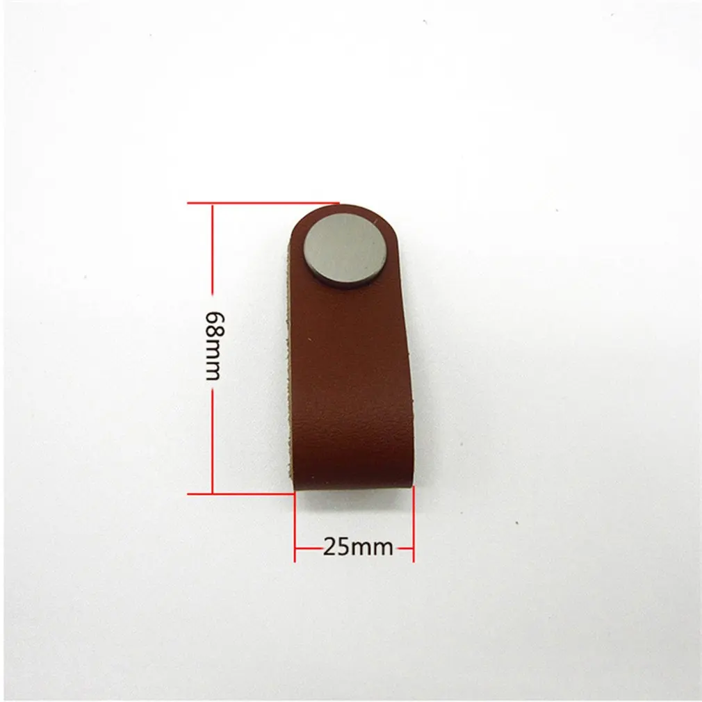 

PU Leather Cabinet Handle Soft Drawer Door Dresser Furniture Knobs Hardware Single Hole/96mm/128mm Cabinet Handle