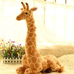 Средний размер плюшевый жираф игрушка Новый Творческий моделирование сидя жираф кукла подарок около 70 см