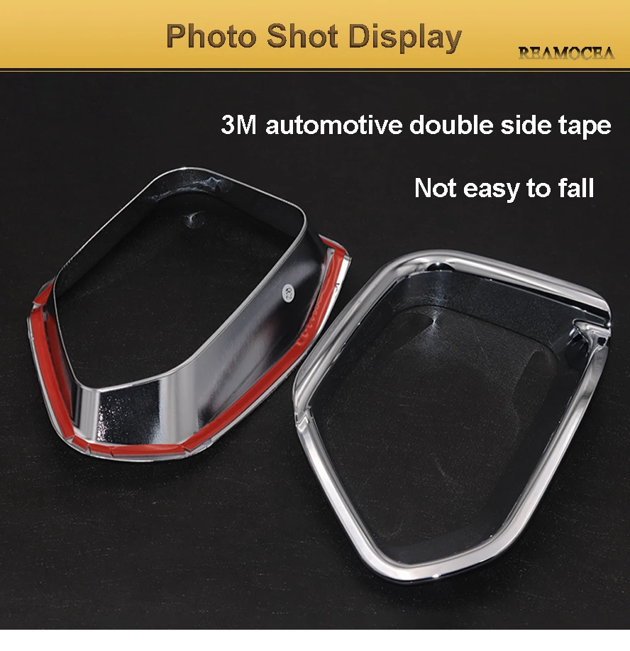 Reamocea For Subaru XV Crosstrek 2018 2Pcs Chrome Rear Fog Light Lamp Foglight Bumper Cover Trim Bezel Frame Surround Molding  (10)