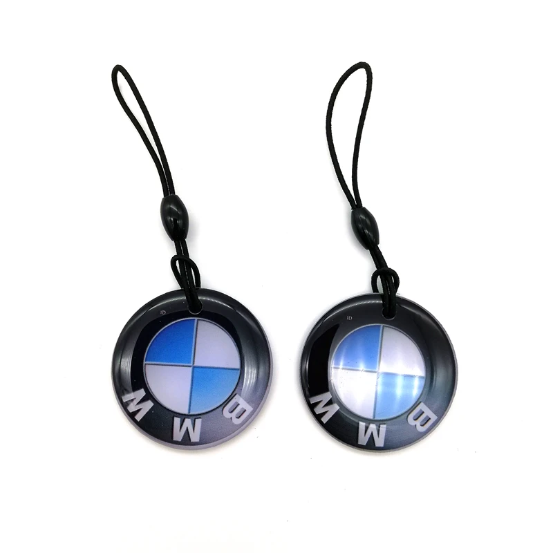 

1Pcs 125khz RFID T5577 Proximity ID Card Rewritable Badge Copy Keyfob ticket Key fob chain Token Tag Keychain Ring buckle Cloner